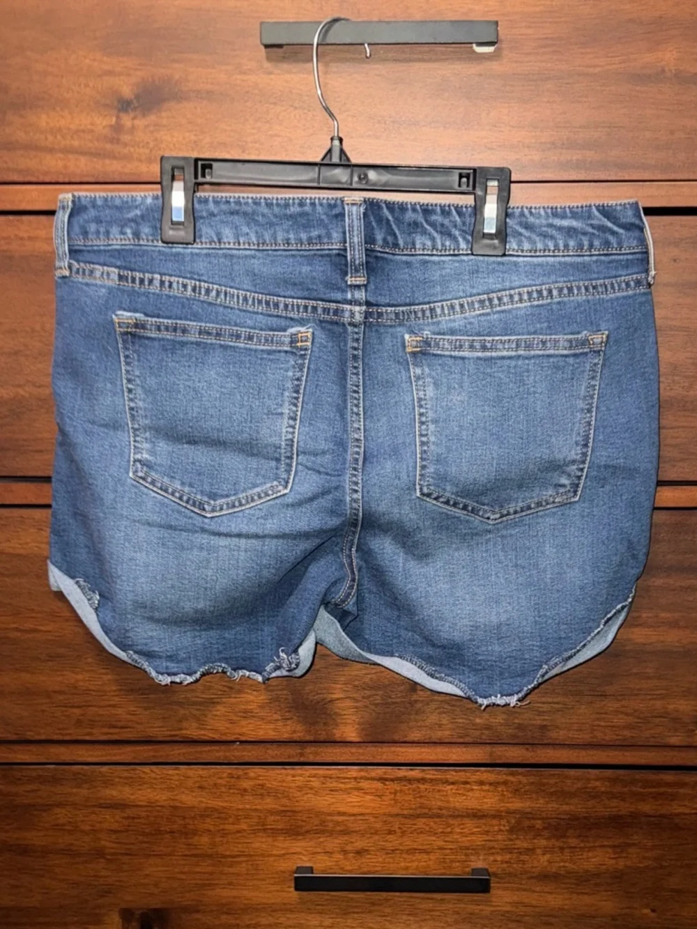 Celebrity Pink | Dark Blue Wash Cuff Shorts